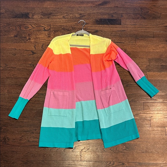 APNY Sweaters - APNY Women’s Colorful Striped Cardigan Size Large